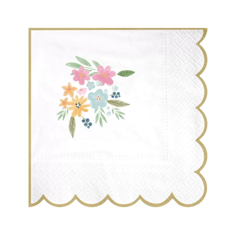 Popierinės servetėlės „Field Flowers“, 10 vnt., 24 x 24 cm
