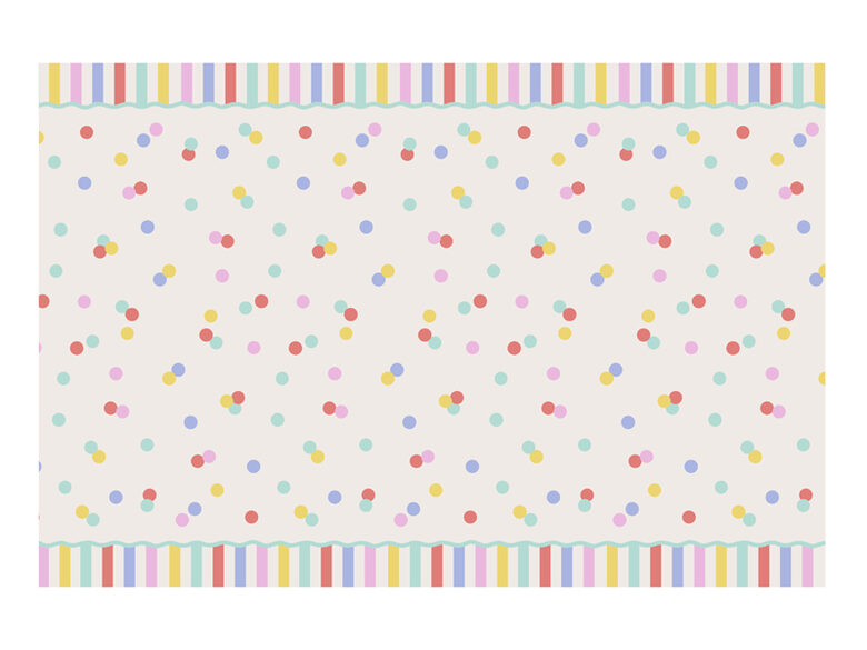 Popierinė staltiesė „Confetti“ 180 x 120 cm