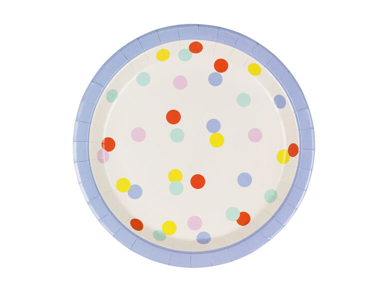 Popierinės lėkštės „Confetti“ 23 cm 6 vnt.
