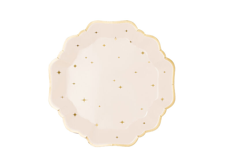 Popieriniai lėkštutės „Žvaigždutės“, 21 cm, spalvų miksas (1 pak/6 vnt)