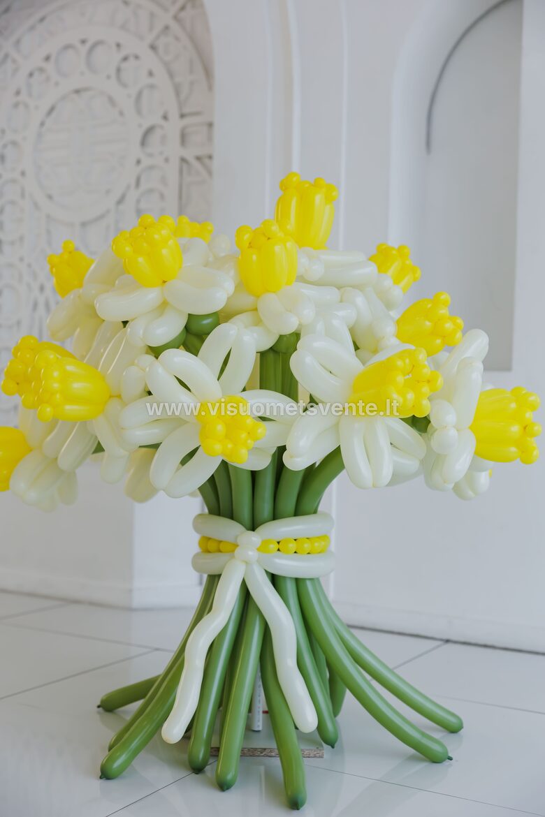 Balionų puokštė "Narcizai XXL"