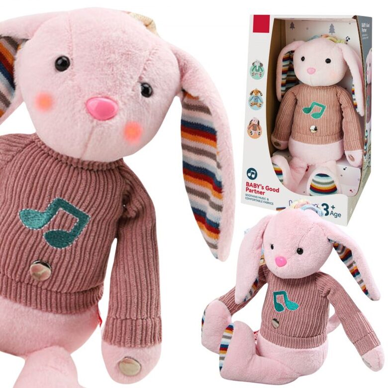 WOOPIE Interaktyvus Triušiukas Pliušinis su Garsu ir Šviesa