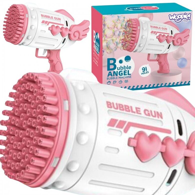 Muilo burbulų pistoletas 91 WOOPIE rožinės spalvos