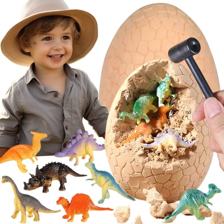 WOOPIE Dinozaurų Kiaušinio Archeologinis Rinkinys – 12 Dinozaurų