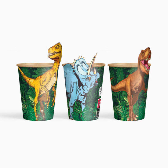 270Popieriniai puodeliai DINOSAURS (270 ml/6 vnt)