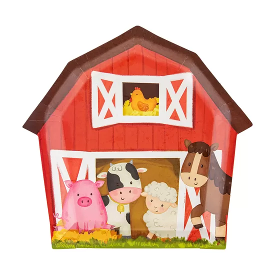 Popierinės lėkštutės „Ferma“ – 6 vnt.