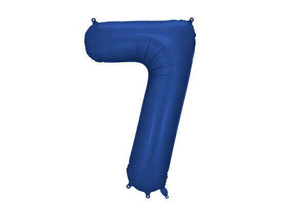Folinis balionas skaičius "7" (86 cm, mėlynos spalvos)