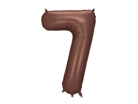 Folinis balionas skaičius "7" (86 cm, rudos spalvos)