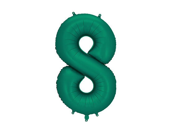 Folinis balionas-skaičius „8“, tamsiai žalios spalvos.