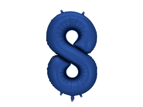 Folinis balionas skaičius "8" (86 cm, mėlynos spalvos)