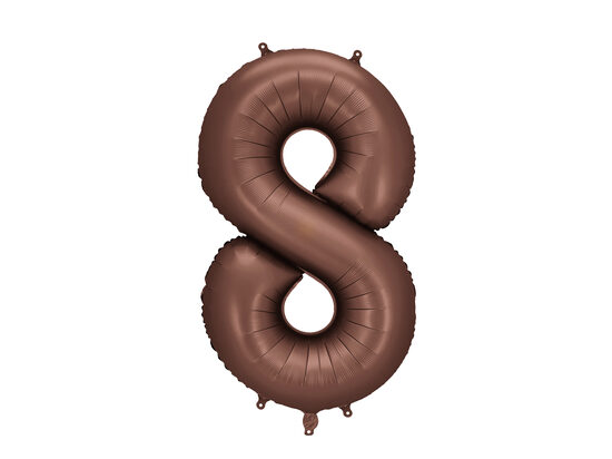 Folinis balionas skaičius "8" (86 cm, rudos spalvos)