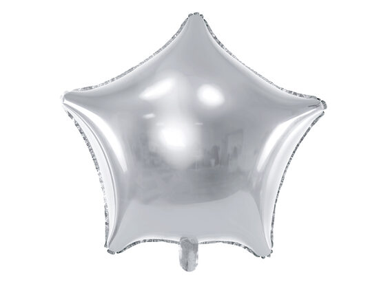 Folinis balionas žvaigždė sidabrinė 48 cm