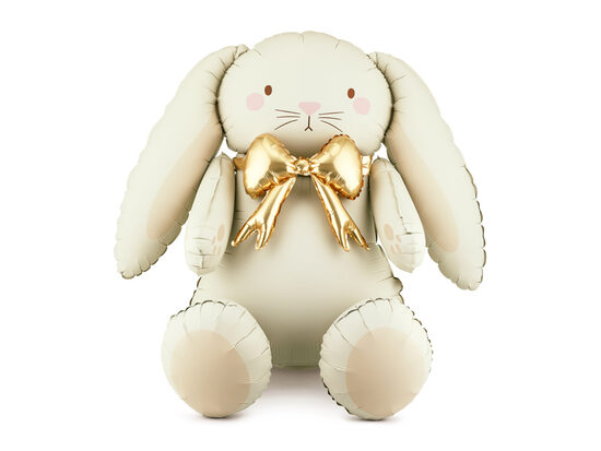 Folinis balionas „Bunny“ 84 cm kreminis rožinis
