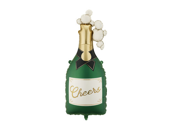 Folinis balionas „Champagne“ 93 cm tamsiai žalias