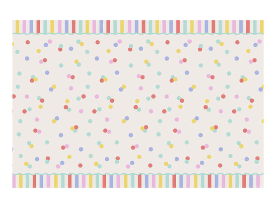 Popierinė staltiesė „Confetti“ 180 x 120 cm