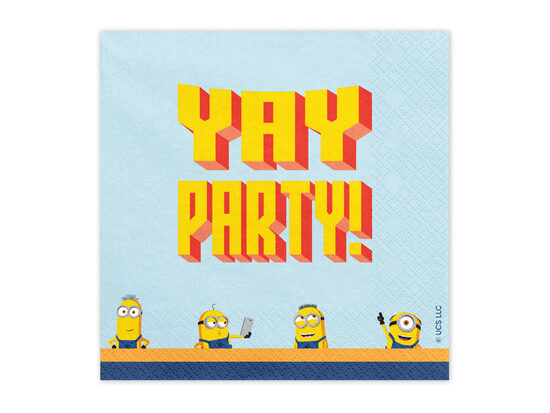 Servetėlės „Minions“ 33x33 cm 20 vnt.