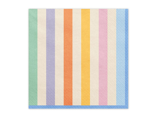Servetėlės „Stripes“ spalvotos 20 vnt.