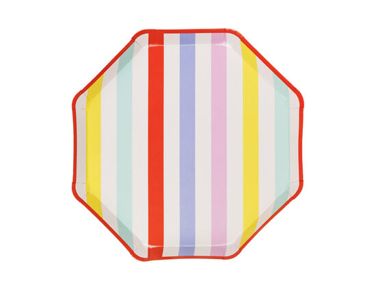 Popierinės lėkštės „Stripes“ 24,5 x 24,5 cm 6 vnt.