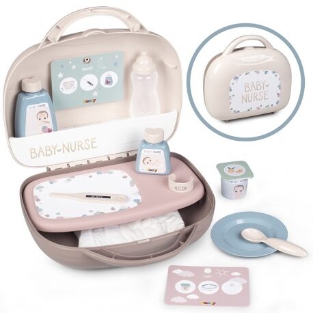 SMOBY Baby Nurse lagaminėlis lėlių priežiūrai (13 priedų)