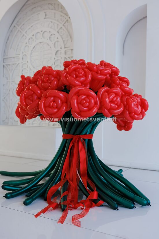 Balionų puokštė "Rožė XXL"