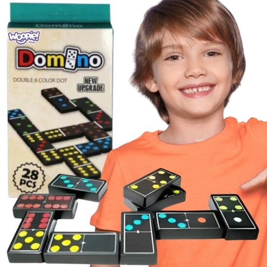 WOOPIE Stalo žaidimas „Domino“ – Loginis ir Šeimos žaidimas, 28 kaladėlės