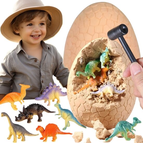 WOOPIE Dinozaurų Kiaušinio Archeologinis Rinkinys – 12 Dinozaurų