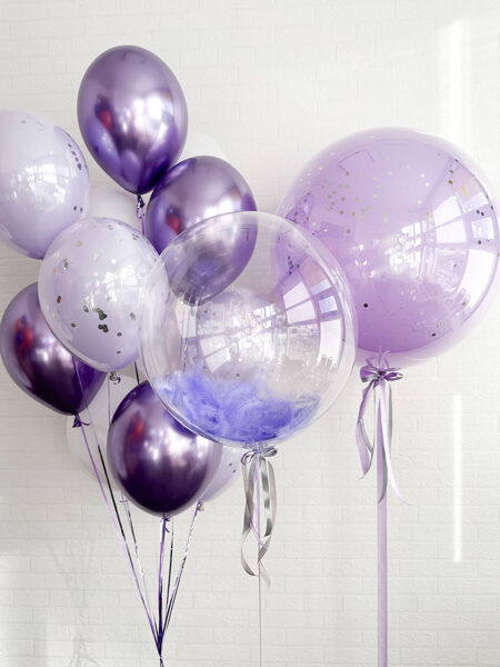 Balionų kompozicija "Violetinė"