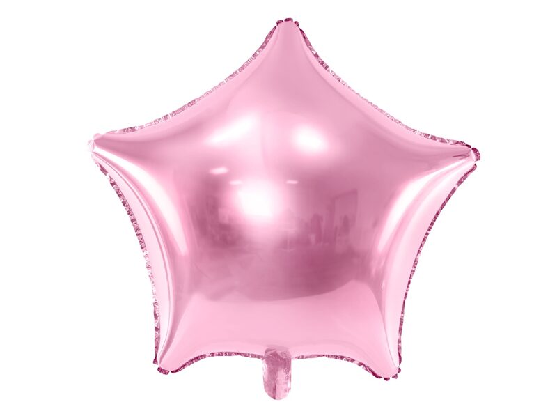 Folinis balionas žvaigždė,  rožinės spalvos (48 cm)