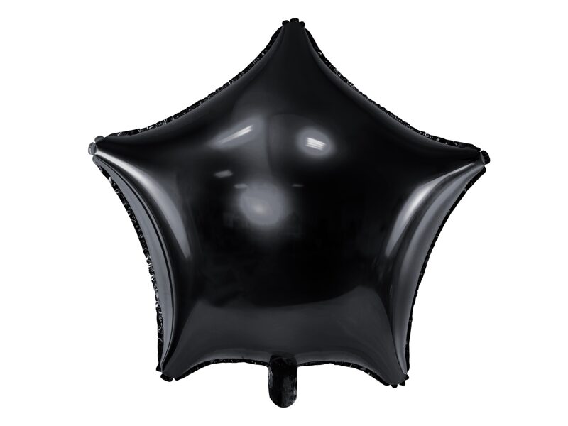 Folinis balionas žvaigždė, juodos spalvos (48 cm)