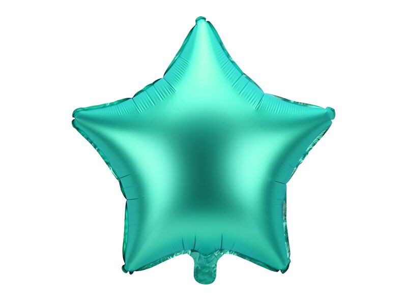 Folinis balionas chromo žvaigždė, žalios spalvos (48 cm)