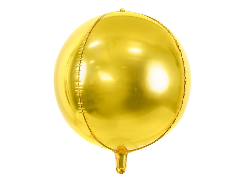 Folinis balionas sfera, auksinės spalvos (40 cm)